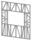 Innovative Living Design Modular Wall - 7x8ft with 4x3ft Window - 16" simple studs spacing - Ga. 20, Grade 50 Galvanized Steel
