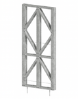 Innovative Living Design Modular Wall Panel - 3x8ft - 16" double studs spacing - Ga. 20, Grade 50 Galvanized Steel
