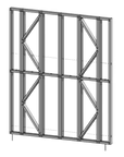 Innovative Living Design Modular Wall Panel - 7x8ft - 16" double studs spacing - Ga. 20, Grade 50 Galvanized Steel