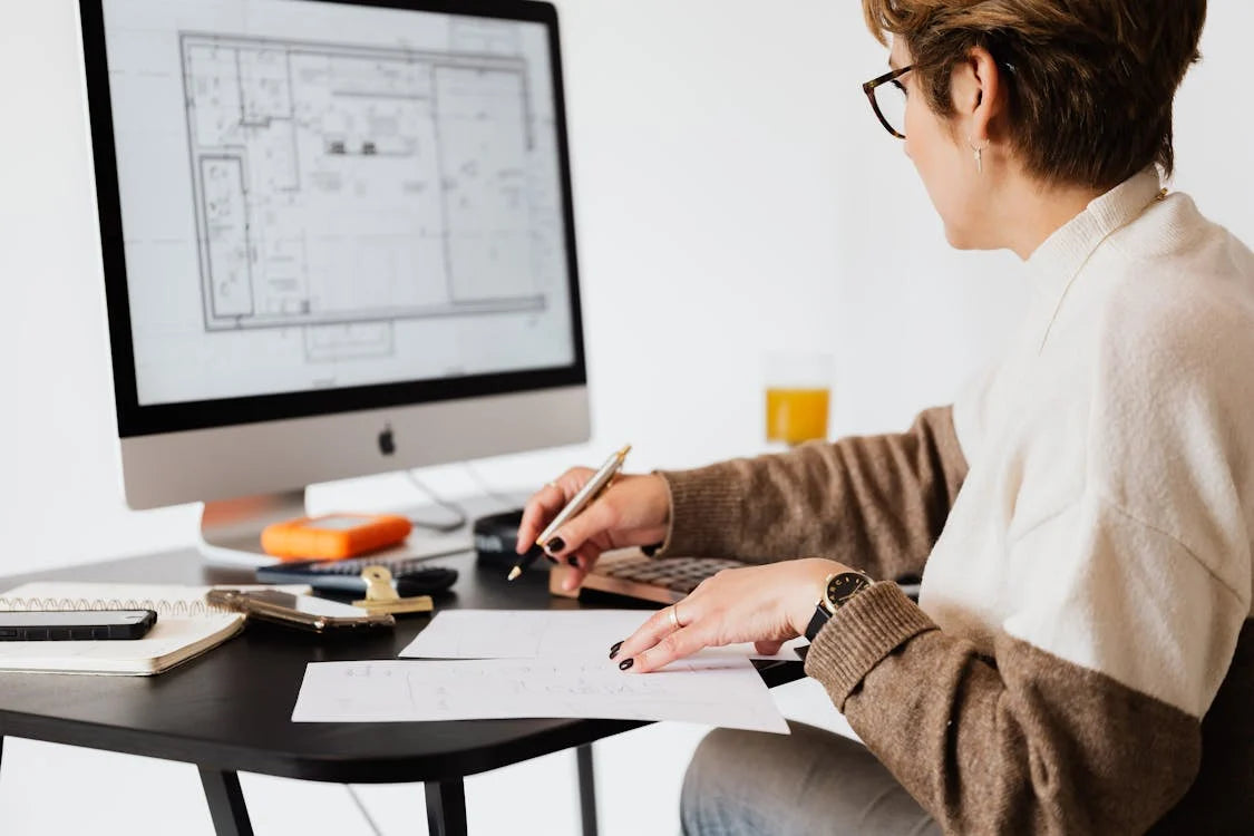 architect designing house layout