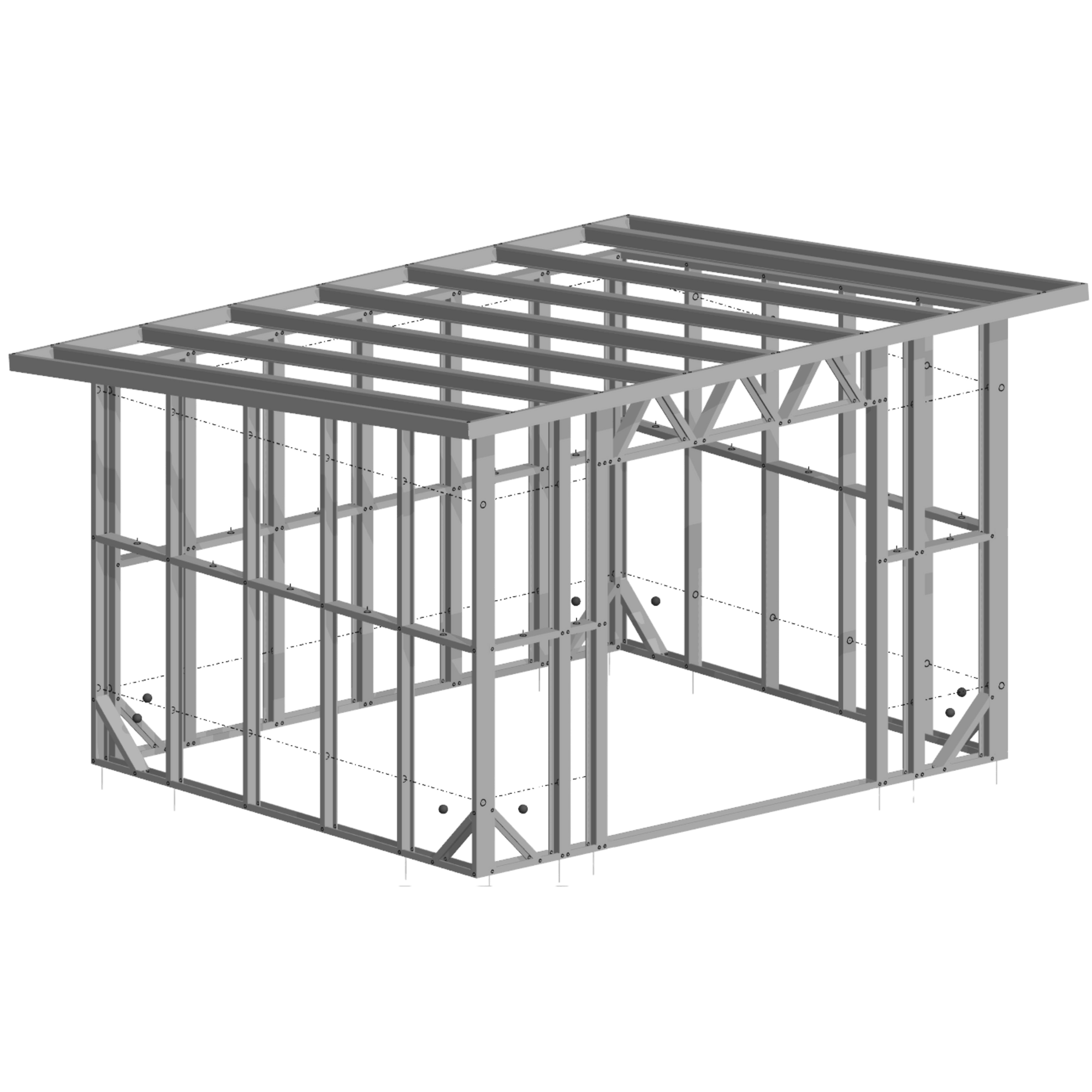 Innovative Living Design 10x12' DIY Steel Shed Kit (8’ Walls) — Panelized or Full Assembly Kit