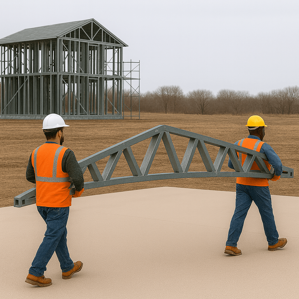 Innovative Living Design 3.5 inch Roof Truss - 16ft Long - 3/12 Pitch - Ga. 20, Grade 50 Galvanized Steel