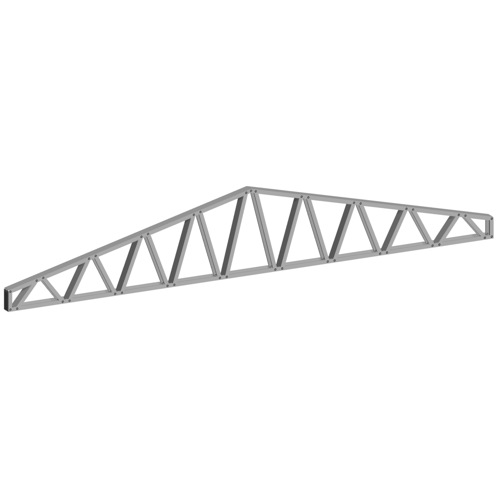 Innovative Living Design 3.5 inch Roof Truss - 16ft Long - 3/12 Pitch - Ga. 20, Grade 50 Galvanized Steel