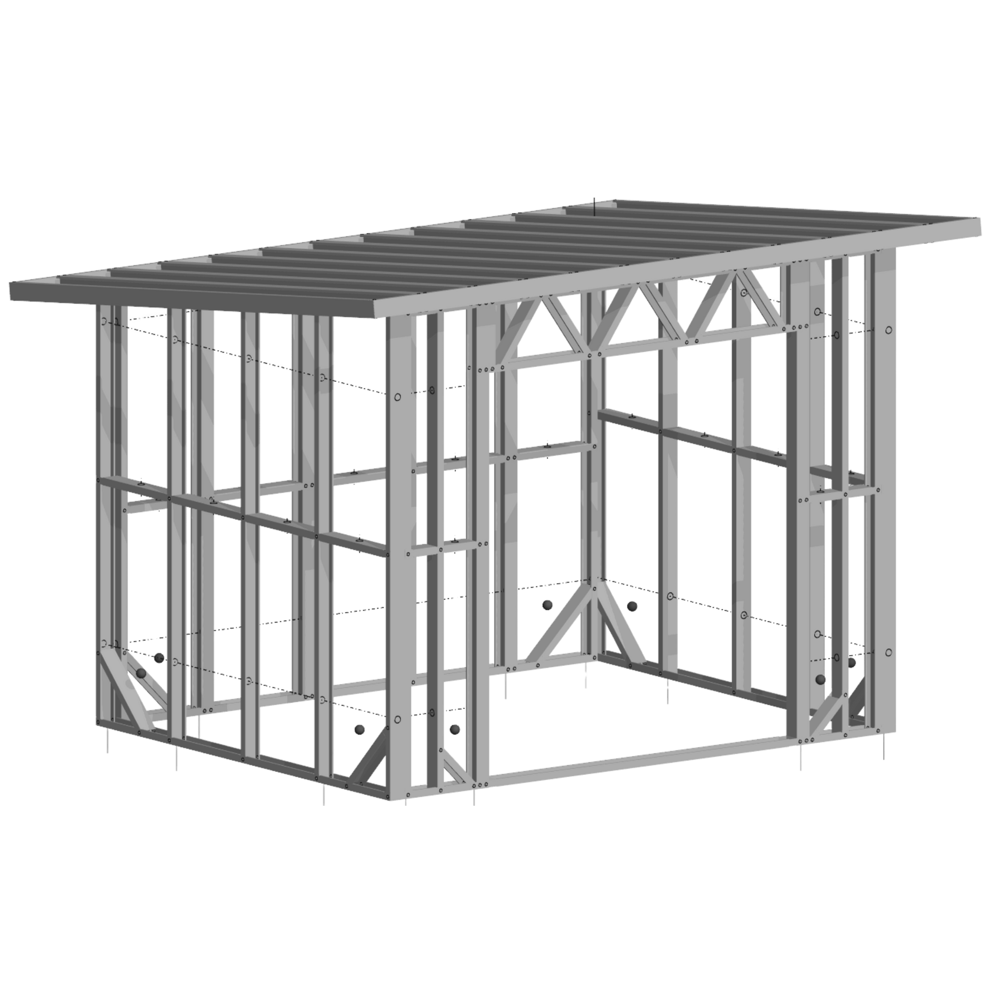 Innovative Living Design 8x10' DIY Steel Shed Kit (8’ Walls) — Panelized or Full Assembly Kit