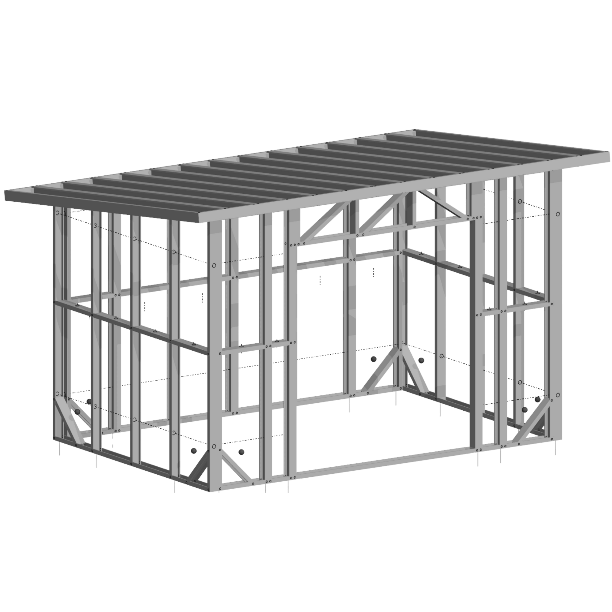 Innovative Living Design 8x12' DIY Steel Shed Kit (8’ Walls) — Panelized or Full Assembly Kit