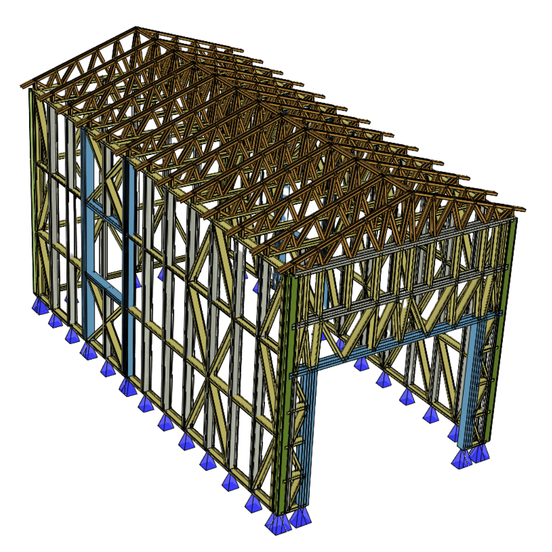 Innovative Living Design DIY Prefab Single Car Garage - 12x24x12 ft, (x1) Door 9x7ft and (x2) Windows 4x4ft each