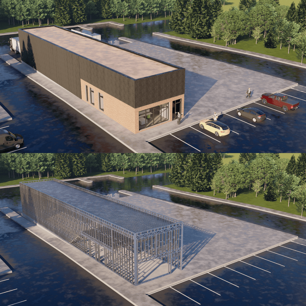 Height Lp Building Industrial Building - 3,572 ft² - 20 ft Ceiling Height – Eco Structure