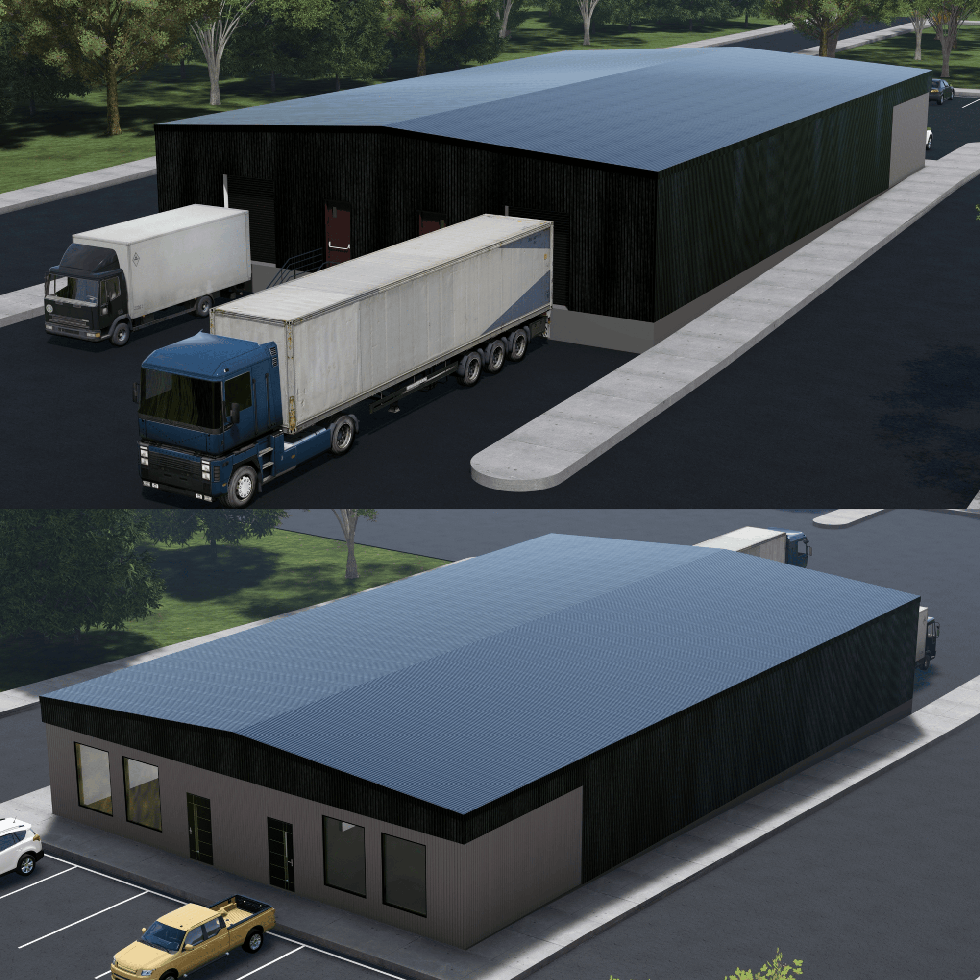 Innovative Living Design Industrial Building - 6,000 ft² - 12 ft Ceiling Height