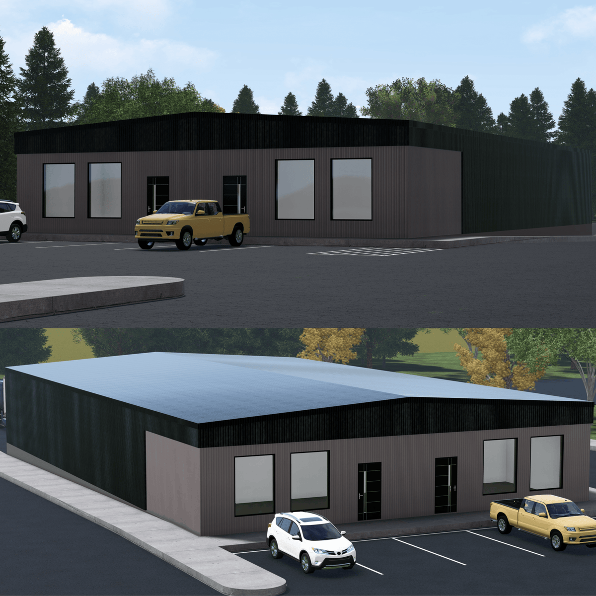 Industrial Building - 6,000 ft² - 12 ft Ceiling Height – Eco Structure
