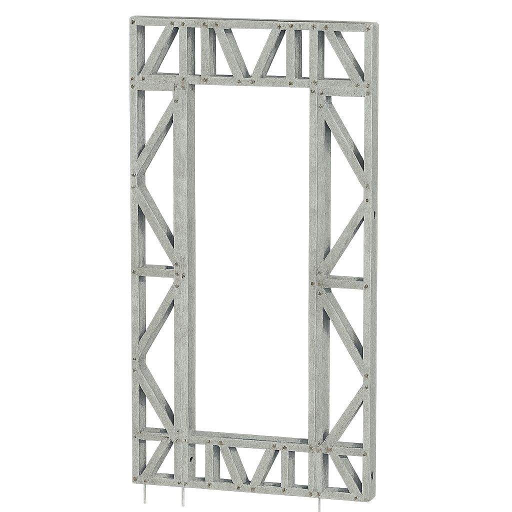 Innovative Living Design Modular Wall - 4x8ft with 2x6ft Window - 16" simple studs spacing - Ga. 20, Grade 50 Galvanized Steel