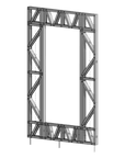Innovative Living Design Modular Wall - 5x8ft with 2.7x6ft Window - 16" simple studs spacing - Ga. 20, Grade 50 Galvanized Steel