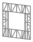 Innovative Living Design Modular Wall - 7x8ft with 4x4ft Window - 16" simple studs spacing - Ga. 20, Grade 50 Galvanized Steel