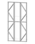 Innovative Living Design Modular Wall Panel - 4x8ft - 16" double studs spacing - Ga. 20, Grade 50 Galvanized Steel