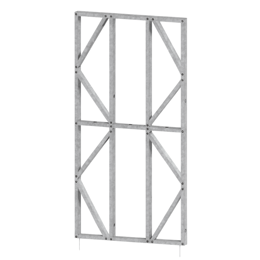 Innovative Living Design Modular Wall Panel - 4x8ft - 16" simple studs spacing - Ga. 20, Grade 50 Galvanized Steel