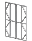 Innovative Living Design Modular Wall Panel - 5x8ft - 16" simple studs spacing - Ga. 20, Grade 50 Galvanized Steel