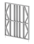 Innovative Living Design Modular Wall Panel - 7x8ft - 16" double studs spacing - Ga. 20, Grade 50 Galvanized Steel