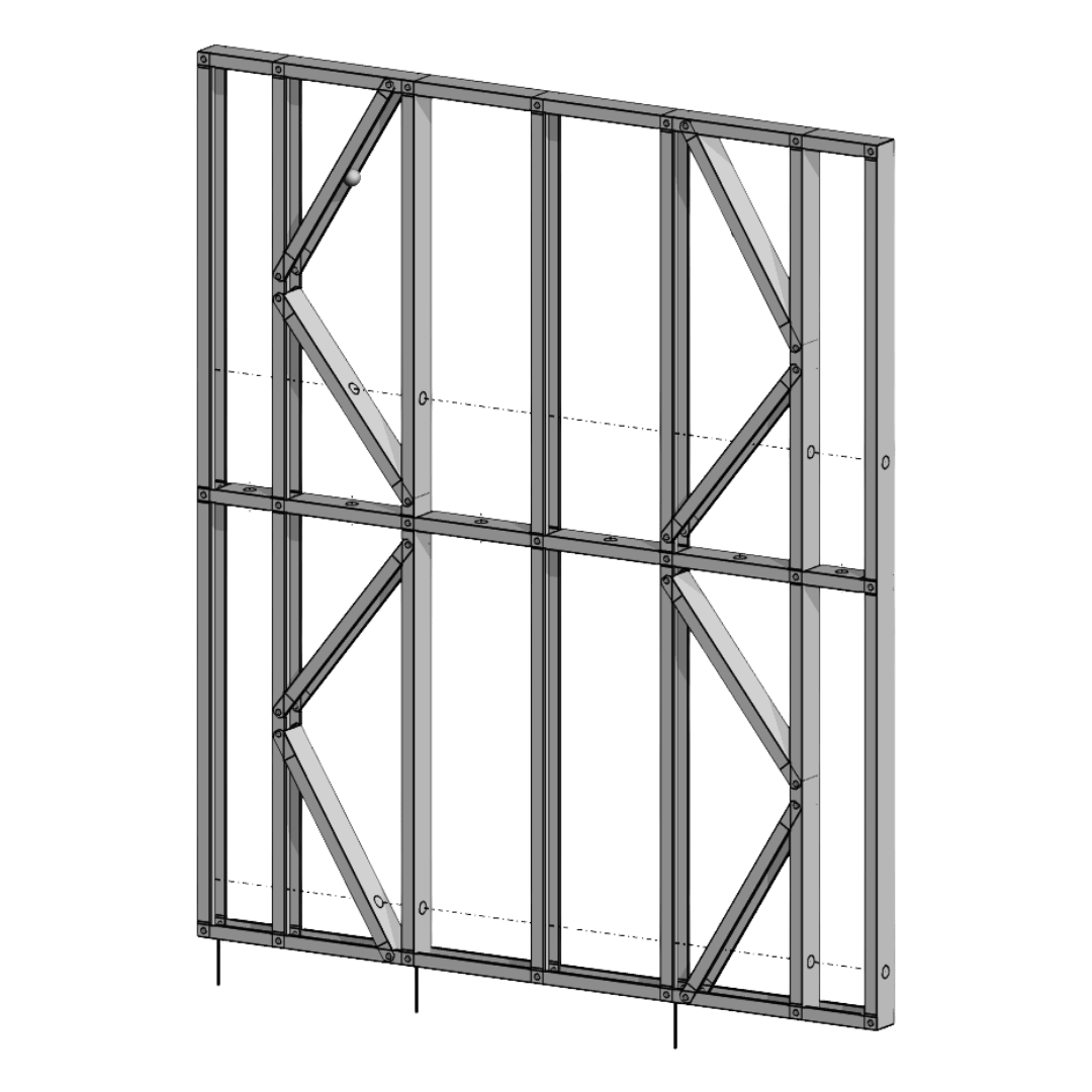 Modular Wall Panel Section Modular Wall Panel-7x8ft-16