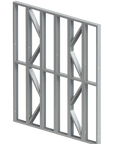 Innovative Living Design Modular Wall Panel - 8x8ft - 16" double studs spacing - Ga. 20, Grade 50 Galvanized Steel