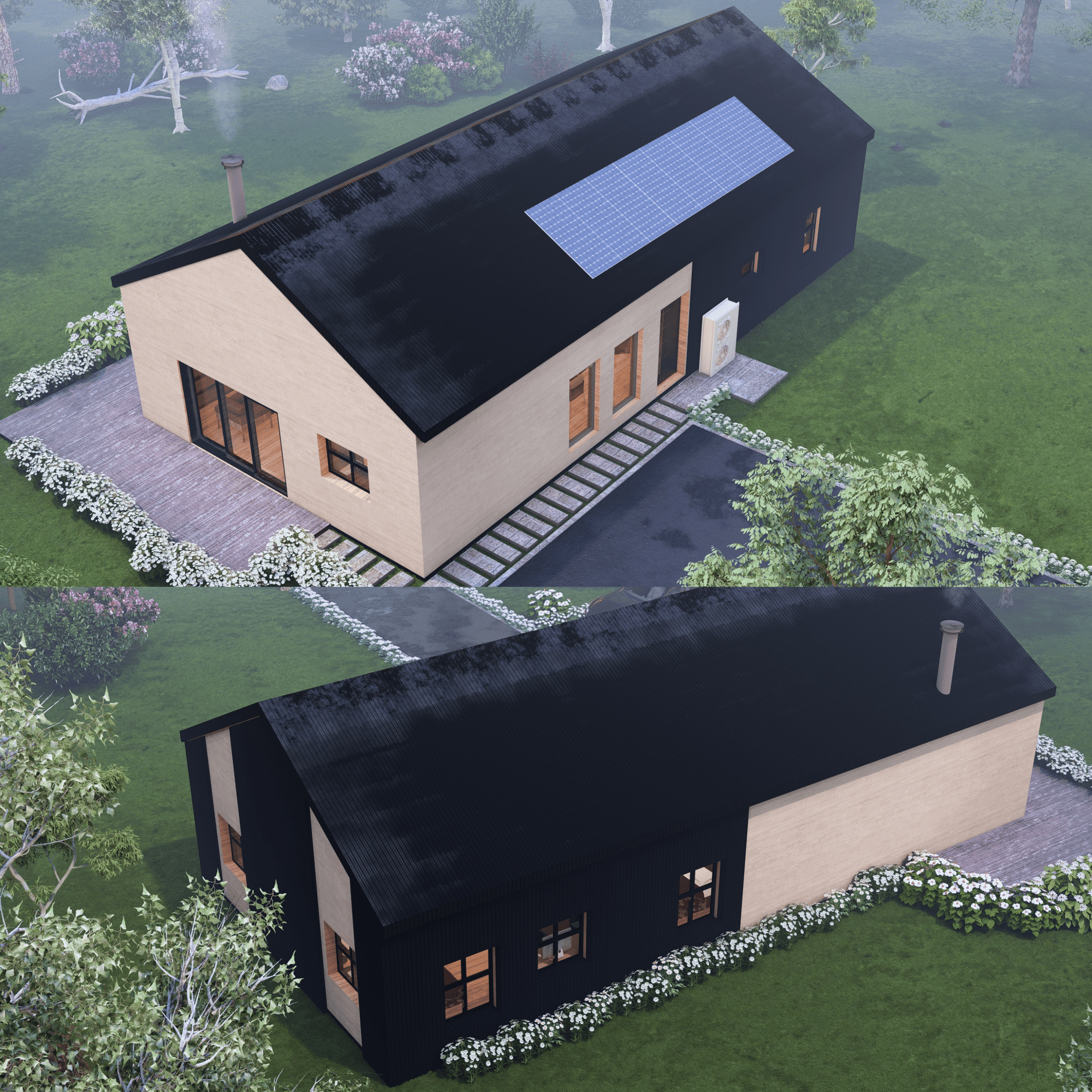Innovative Living Design Single Family Home -1,290 ft² - 3 Bedrooms Bungalow