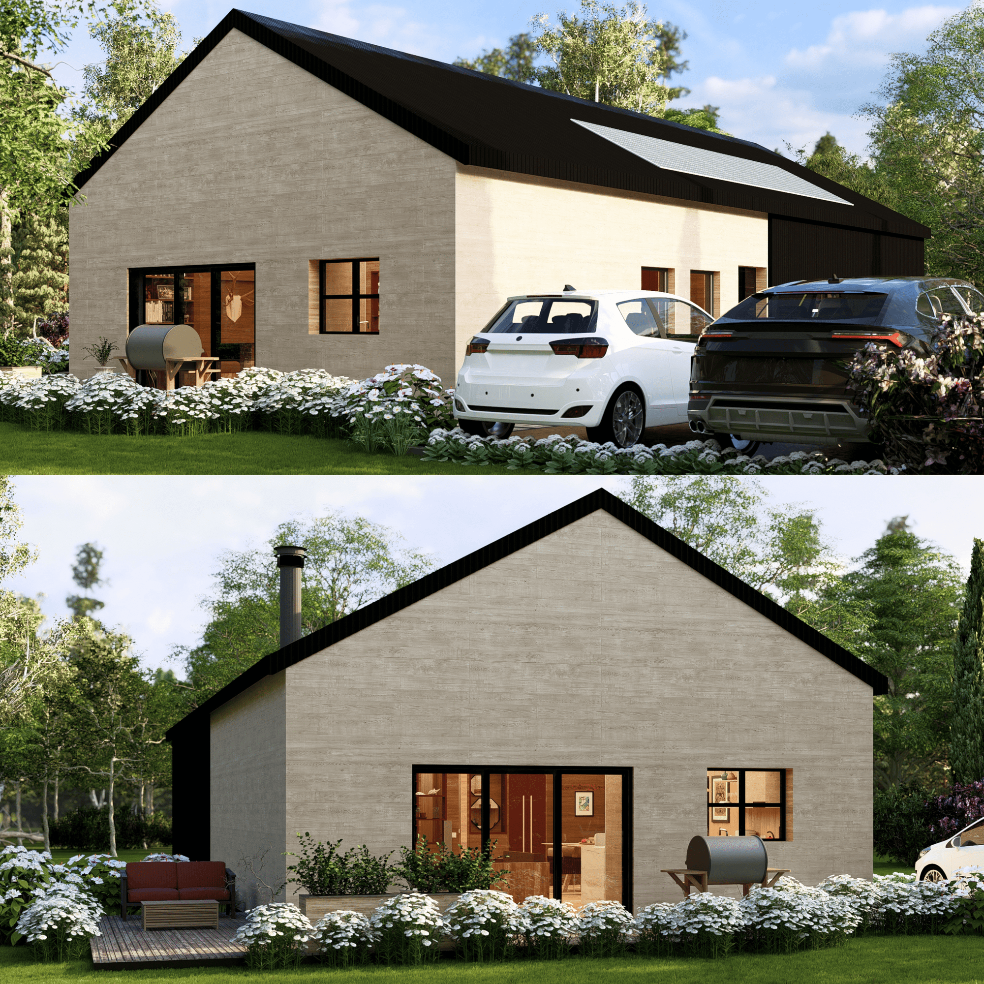 Innovative Living Design Single Family Home -1,290 ft² - 3 Bedrooms Bungalow