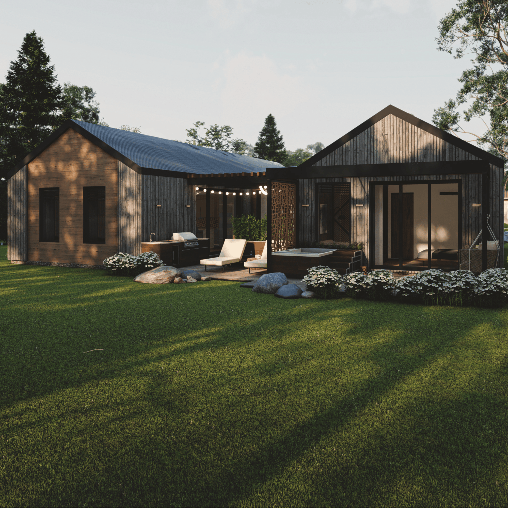 Innovative Living Design Single Family Home - 2260 ft² - 3 Bedrooms Farm House Bungalow