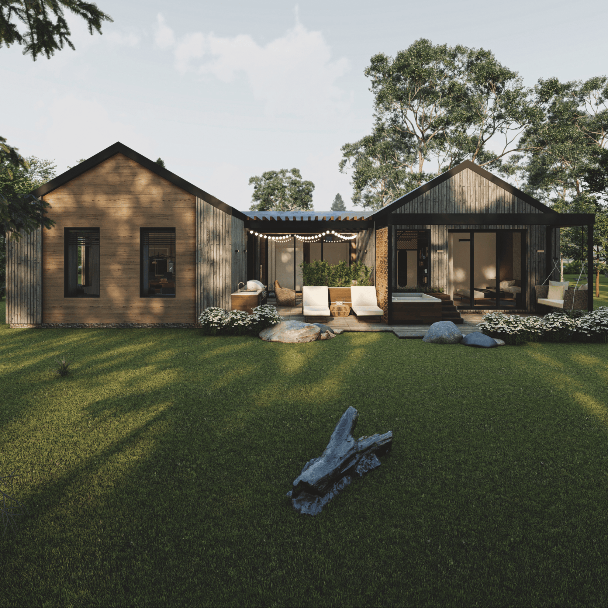 Innovative Living Design Single Family Home - 2260 ft² - 3 Bedrooms Farm House Bungalow