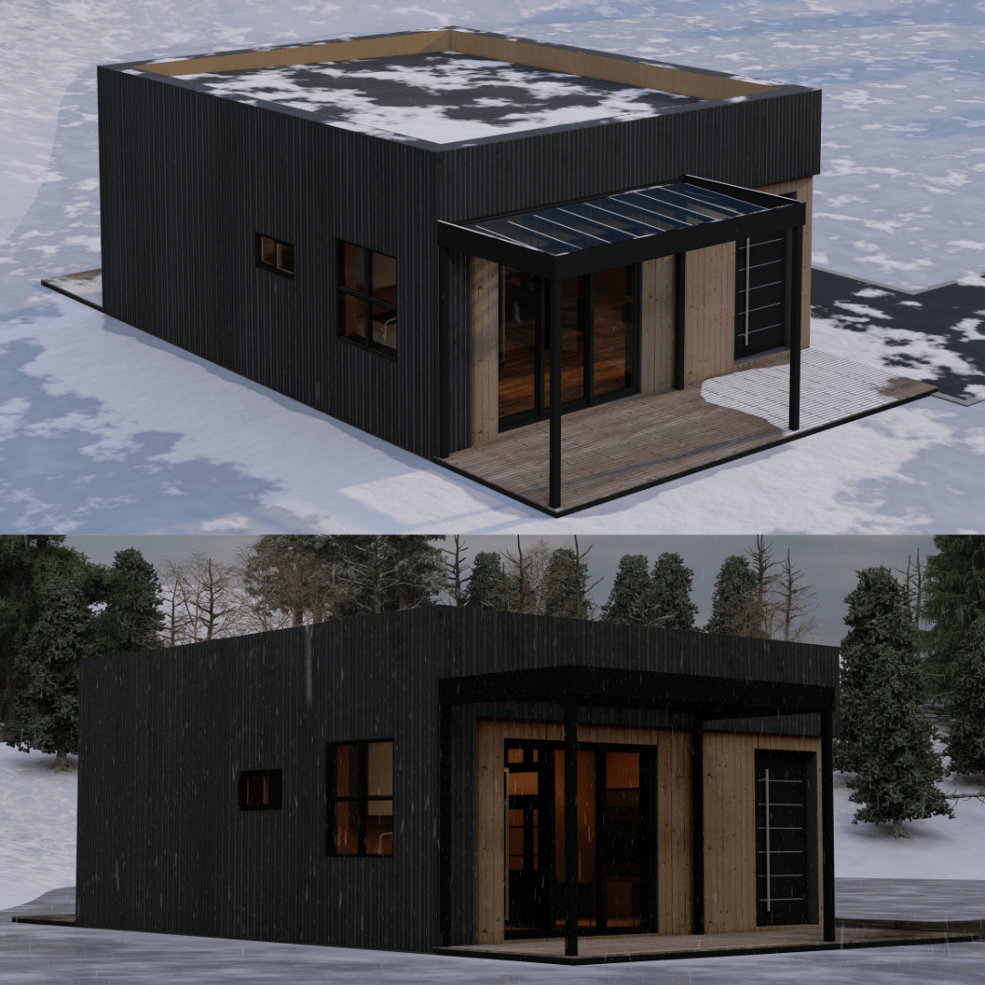 Innovative Living Design Single Family Home - 742 ft² - 2 Bedrooms Bangalow