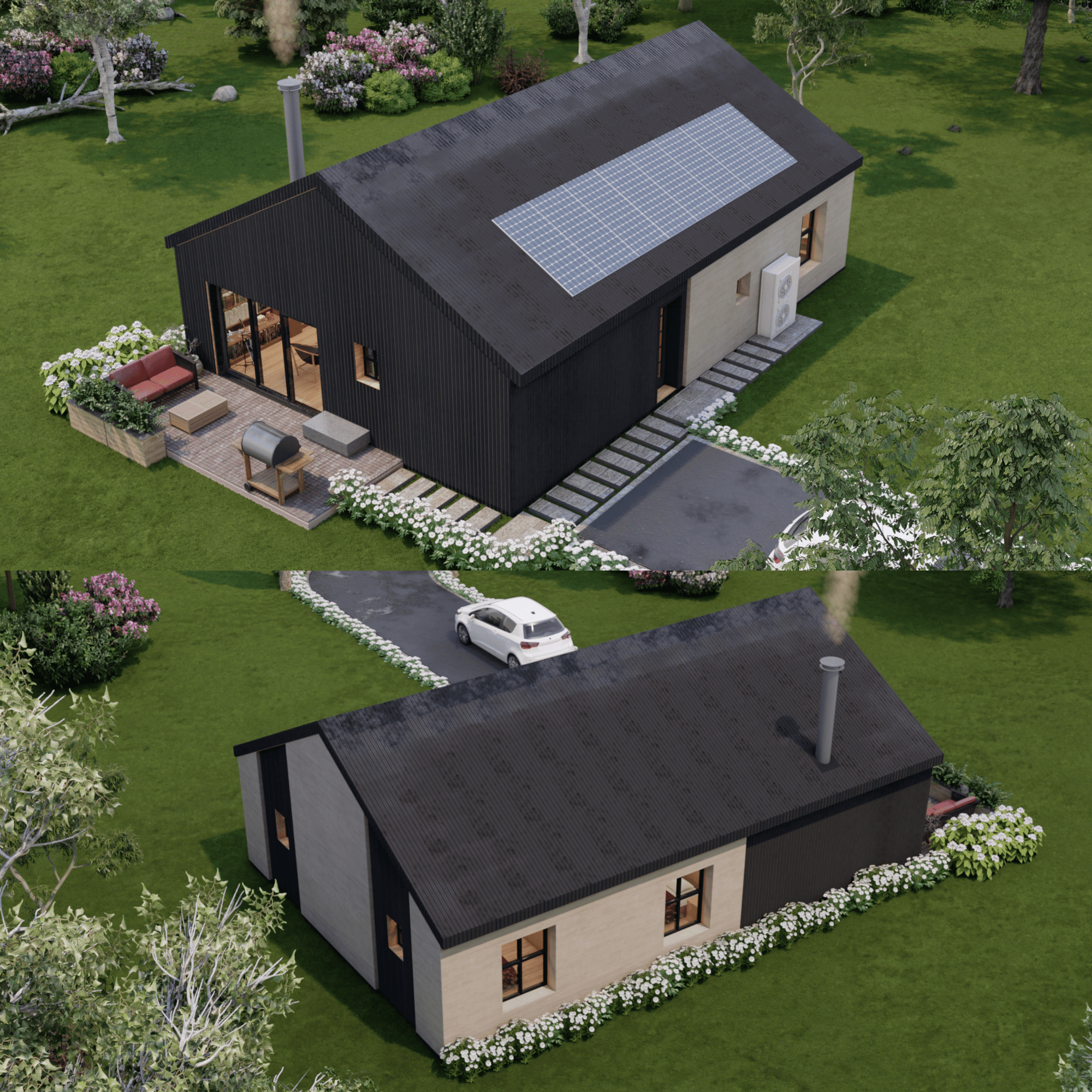 Innovative Living Design Single Family Home - 968 ft² - 3 Bedrooms Bungalow